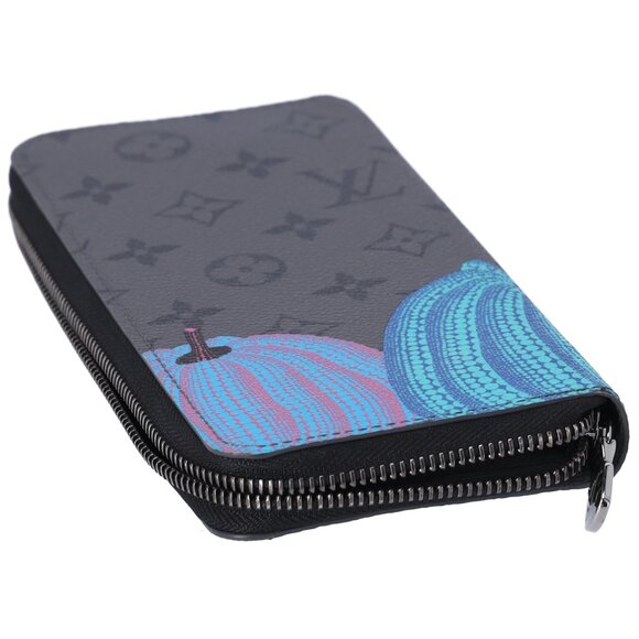 Louis Vuitton x Yayoi Kusama Vertical Wallet Gray Monogram Eclipse Pumpkins - Picture 3 of 5